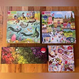 Modern Puzzle Lot Galison Eeboo 500 & 1000 Pieces Complete